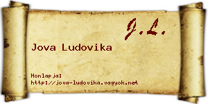 Jova Ludovika névjegykártya